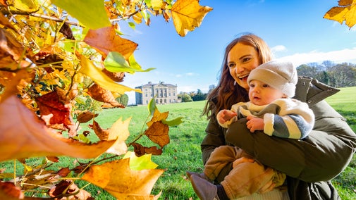 Family in Autumn at Castle Ward